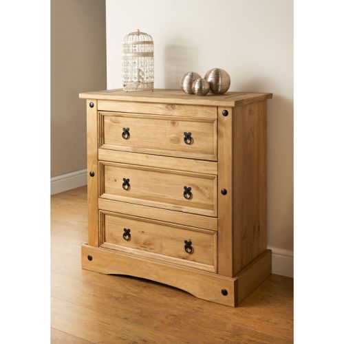 3 drawer deals chest pine