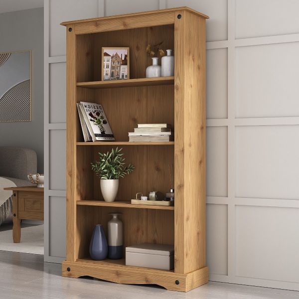 Corona Medium Bookcase - Mexican Solid Pine