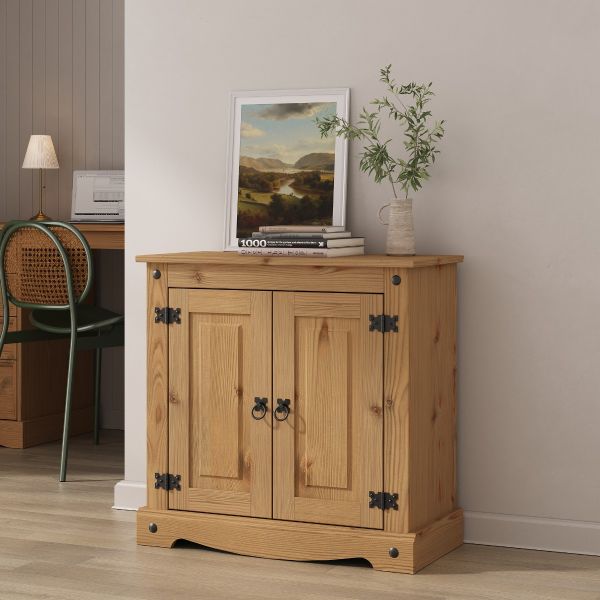 Corona 2 Door Small Sideboard - Mexican Solid Pine