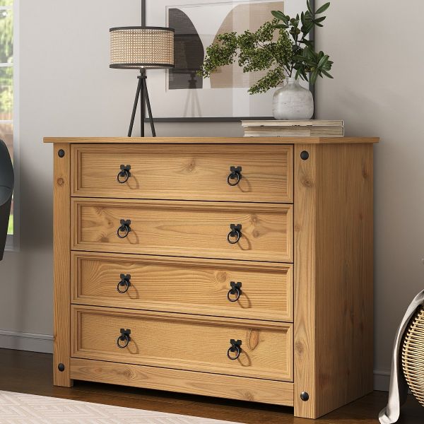 Corona 4 Drawer Chest of Drawers - Mexican Solid Pine